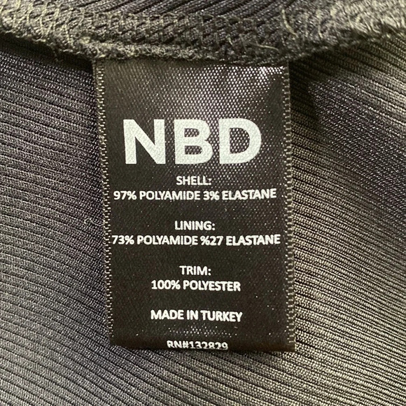 NBD Revolve Unforgiven Ribbed Lattice Dress Black Mini - Picture 10 of 10